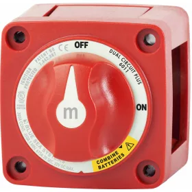 Picture 1/10 - Blue Sea Systems Switch Battery m-Series Dual Circuit Plus Red