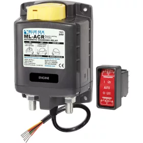 Picture 1/2 - Blue Sea Systems Solenoid ML 500A 24V ACR With Manual Control (incl 2146-BSS Swit