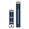 Garmin QuickFit® 22 Watch Straps - Indigo (Striped Jacquard-weave Nylon Strap)