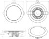 Lumitec  Mirage Flush Mount LED Down Light - White/Red/Blue/Purple  (6db)