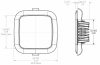 Lumitec Square Mirage LED Down Light - Spectrum RGBW  (6db)