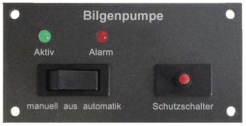 Philippi Bilge pump panel BPA 202 (without acoustic alarm) - BPA 202, (Bilge szivattyú panel, hangjelzés nélkül)