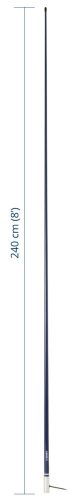 Scout KS-42 Blue Line VHF fiberglass antenna 2,4 m (8′) length – Blue, (VHF üvegszálas antenna)