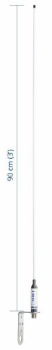 Scout KM-3A/20mKIT VHF stainless steel antenna 1,0 m (3.3') length - complete set, (VHF rozsdamentes acél antenna)